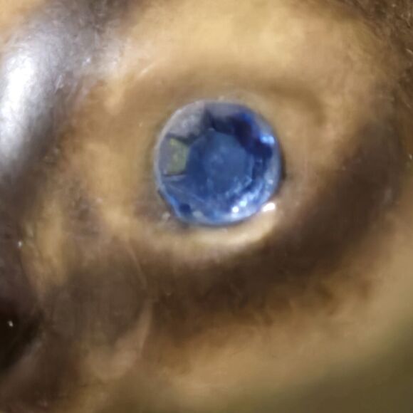 Vintage Japan MCM Siamese Cat Salt Shaker Blue Rhinestone Eyes - Picture 5 of 9